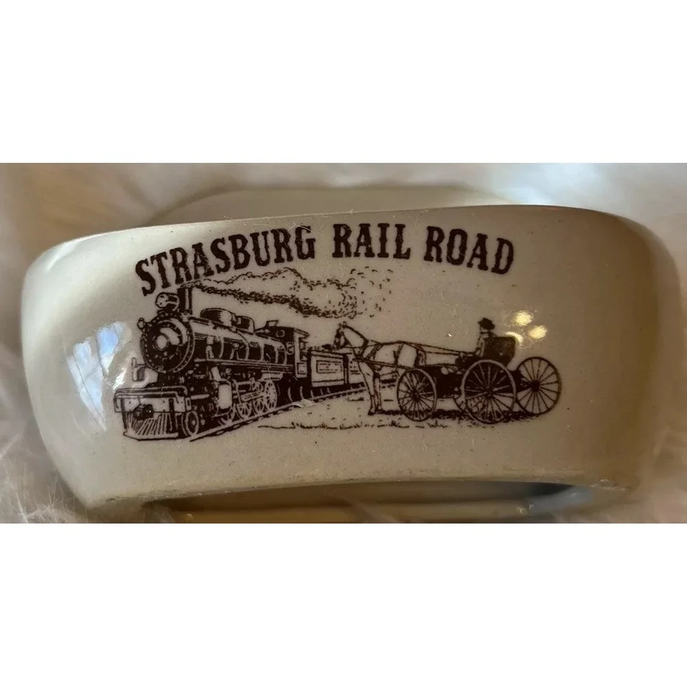 VTG Ceramic Strasburg Railroad Scouring‎ Pad Holder I'll Hold Your Souring Pad